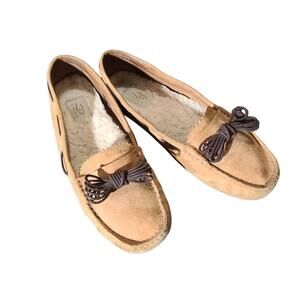 UGG‎ Womens 9 Meena Shearling Suede Leather Driving Shoes Mocassins Slippers